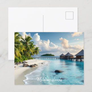 Maldives islands  postcard