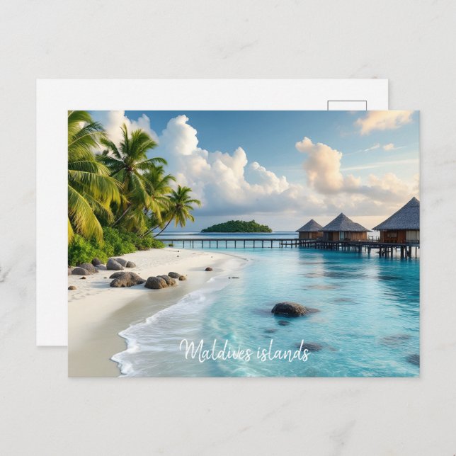 Maldives islands  postcard (Front/Back)