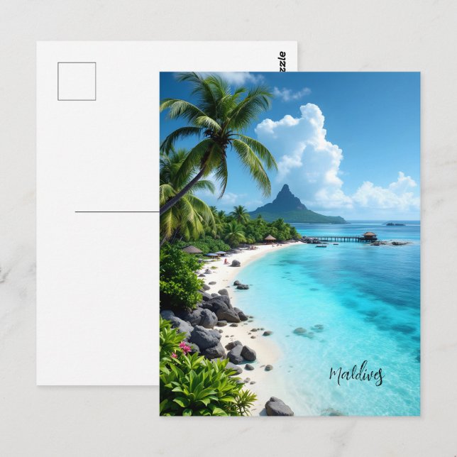 Maldives islands  postcard (Front/Back)