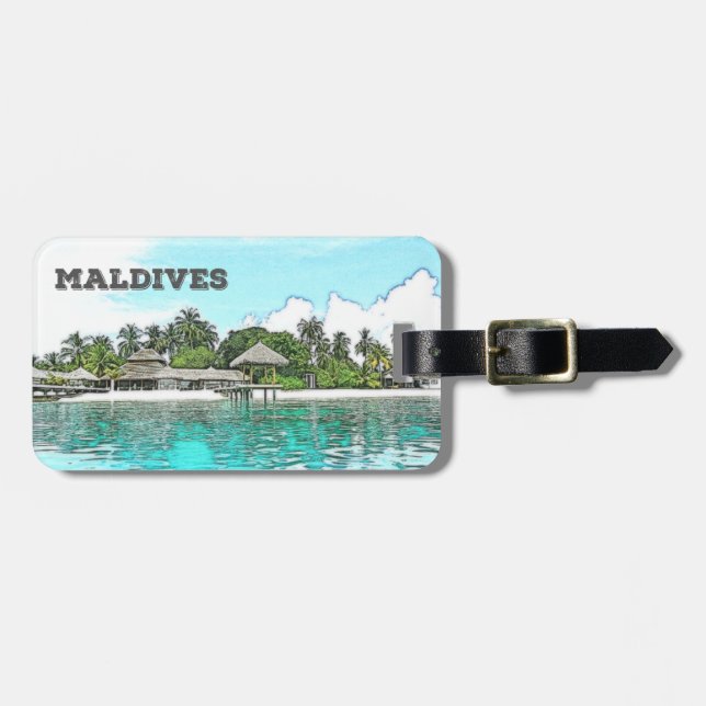 Maldives Luggage Tag (Front Horizontal)
