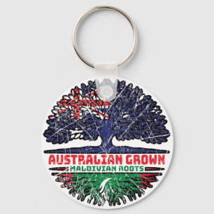 Maldives Maldivian Australian Australia Tree Roots Key Ring
