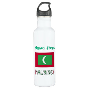 Maldives Maldivian Flag Green Personalized  710 Ml Water Bottle