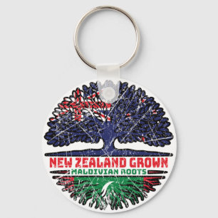 Maldives Maldivian New Zealander New Zealand Tree Key Ring