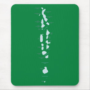 Maldives Map Mousepad