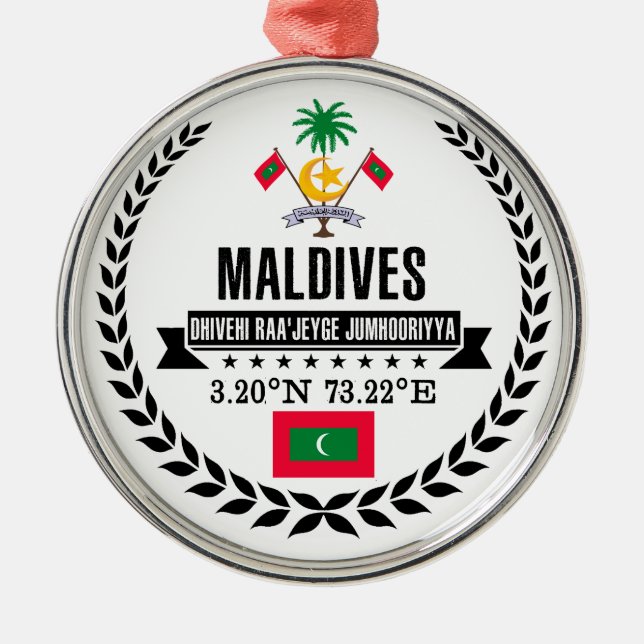 Maldives Metal Tree Decoration (Front)