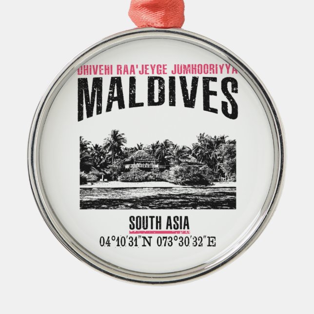 Maldives Metal Tree Decoration (Front)
