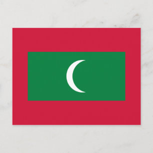 Maldives National World Flag Postcard