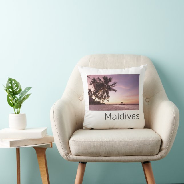 Maldives Ocean Indian Beach Sunset Island Souvenir Cushion (Chair)