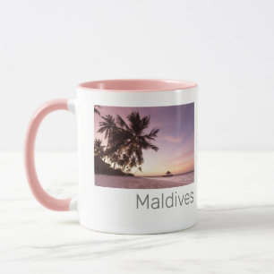 Maldives Ocean Indian Beach Sunset Island Souvenir Mug
