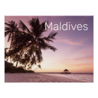 Maldives Ocean Indian Beach Sunset Island Souvenir