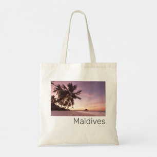 Maldives Ocean Indian Beach Sunset Island Souvenir Tote Bag