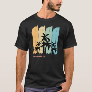 Maldives Palms Beach Travel Vacation Island Souven T-Shirt