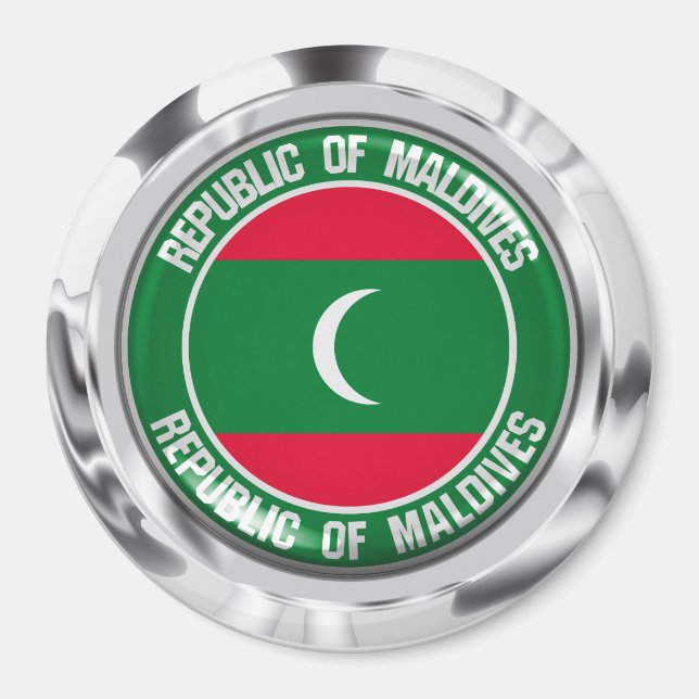 Maldives Round Emblem Magnet (Front)