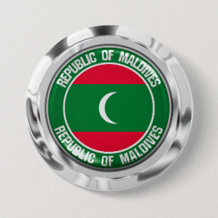 Maldives Round Logo 7.5 Cm Round Badge