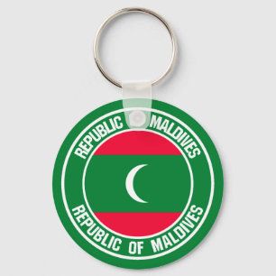 Maldives Round Logo Key Ring