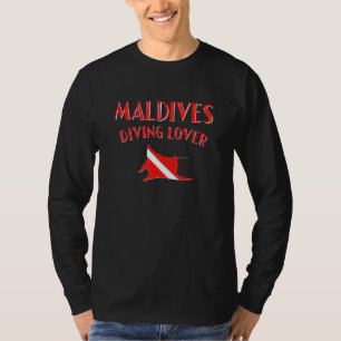Maldives Scuba Diving Flag Manta Diver T-Shirt