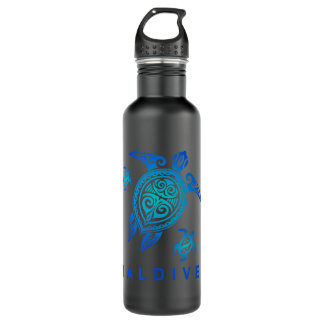 Maldives Sea Blue Tribal Turtle 710 Ml Water Bottle