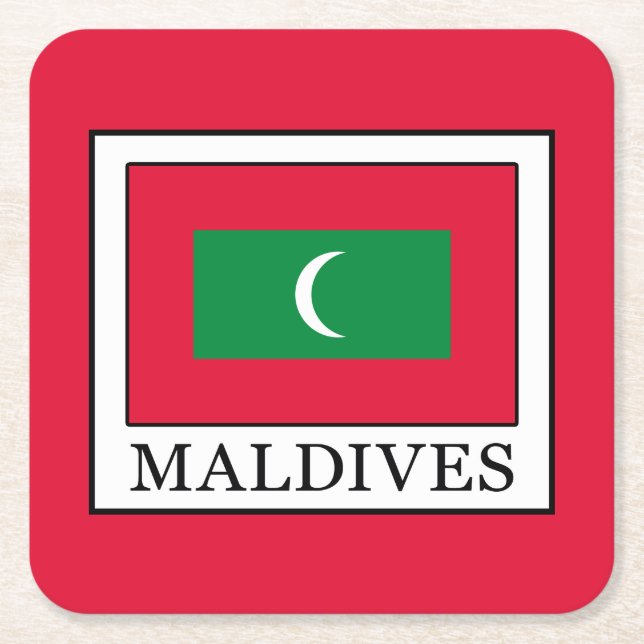 Maldives Square Paper Coaster (Front)