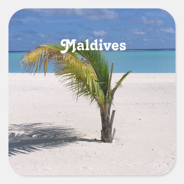 Maldives Square Sticker (Front)