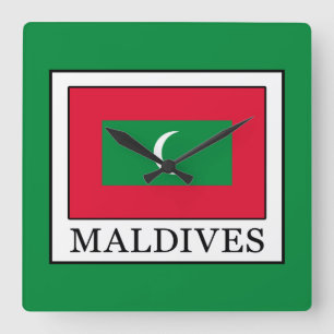 Maldives Square Wall Clock