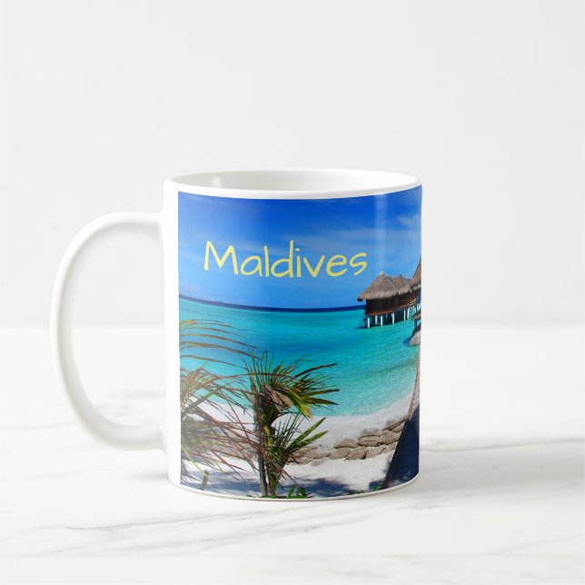 Maldives Tropical Island Resort Coffee Mug (Left)