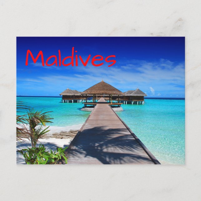 Maldives Tropical Island Resort Postcard (Front)