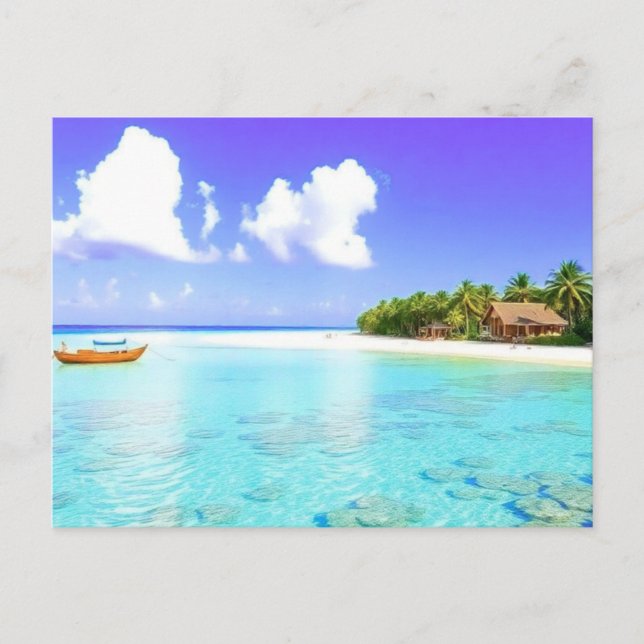 Maldives Tropical Ocean Postcard (Front)
