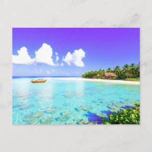 Maldives Tropical Sunset Postcard