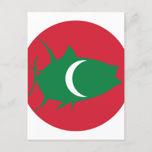 Maldives Yellowfin tuna Maldivian National Animal Postcard