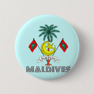 Maldivian Emblem 6 Cm Round Badge