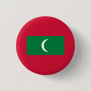 Maldivian Flag, Flag of Maldives 3 Cm Round Badge