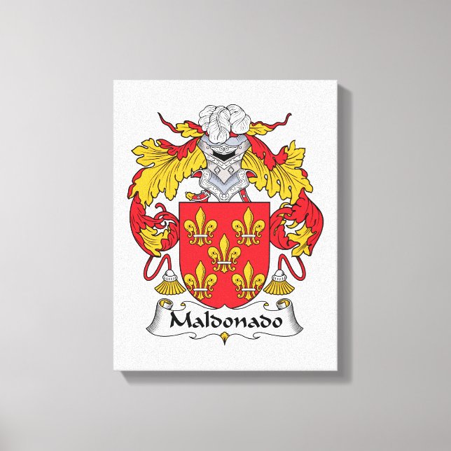 Maldonado Family Crest Canvas Print (Front)