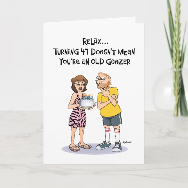 Male 47th Birthday Card (Front)