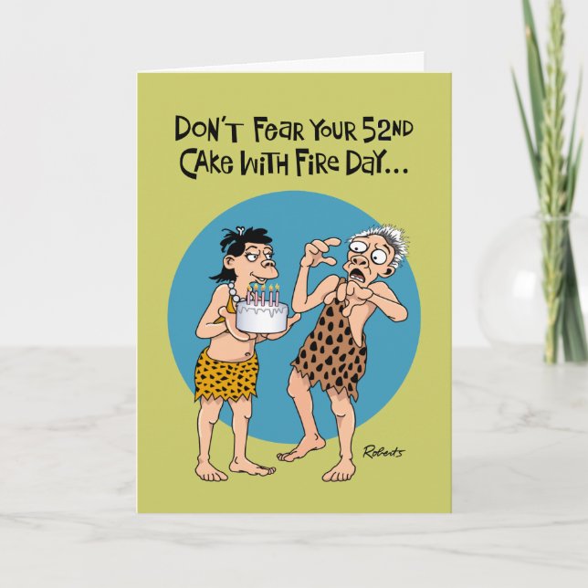 Male 52nd Birthday Reassurance Card (Front)