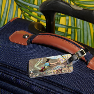 Male Acrobats Performing At A Circus Luggage Tag