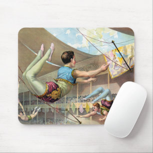 Male Acrobats Performing At A Circus Mouse Mat