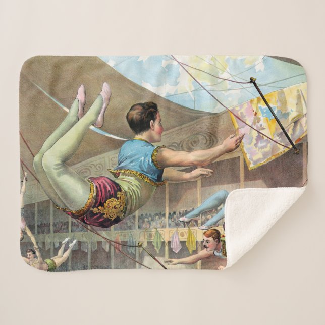 Male Acrobats Performing At A Circus Sherpa Blanket (Front (Horizontal))