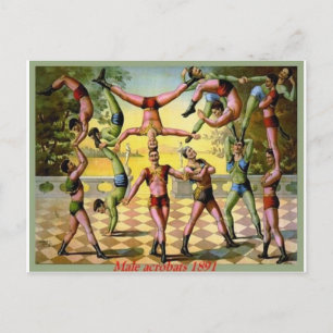 Male Acrobats Postcard