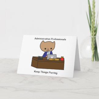  Male Administrative Cat  Funny Personalise Card