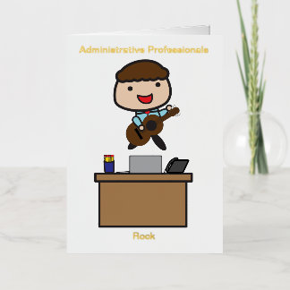 Male Administrative Professionals Rock Personalise Foil Greeting Card