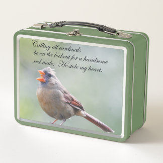 Male and Female Cardinal Lunch Box