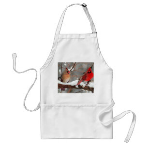 male and female cardinals standard apron