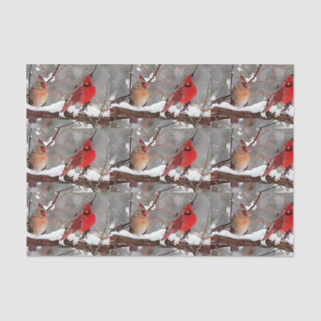 male and female cardinals tissue paper (Front)