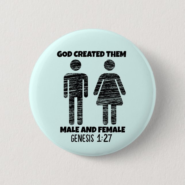 MALE AND FEMALE GENESIS CHRISTIAN BUTTONS (Front)