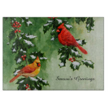 Male and Female Northern Cardinals