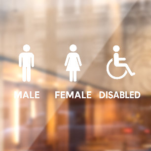 Male and Female Restroom Door Sign