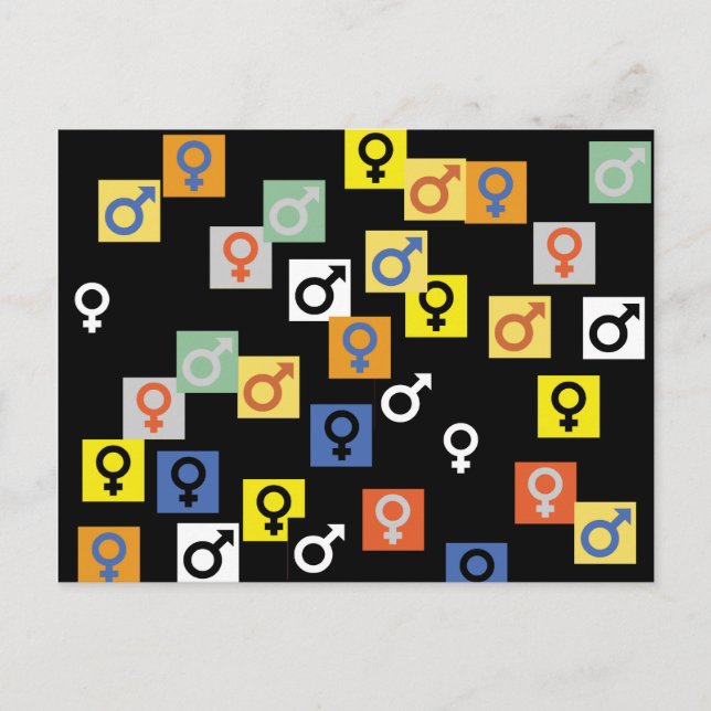 Male and female symbols Postcards (Front)