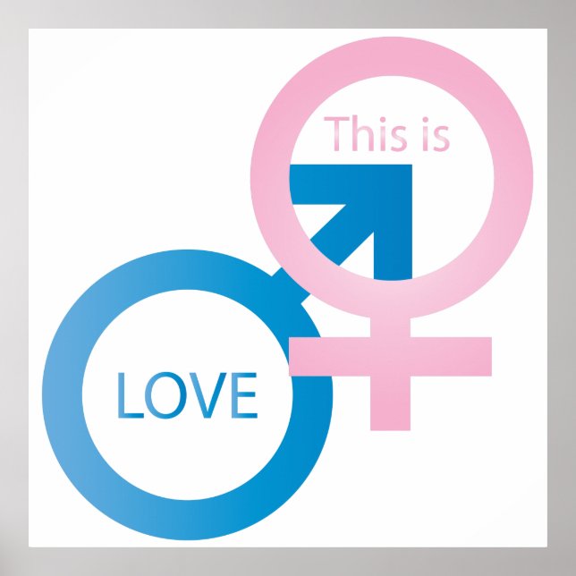 Male and female symbols poster (Front)