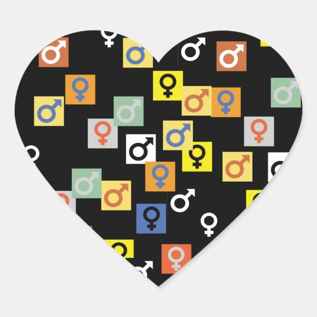 Male and female symbols Sticker (Front)