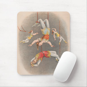 Male And Female Trapeze Performers Mouse Mat